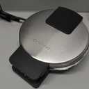 Cuisinart Waffle Maker, 1250W Round Classic Waffle Iron, 5-Setting Adjustable Browning Control, WMR-CANAS, Brushed Stainless