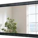 Black Bathroom Mirror 24x36 Inch, Rectangle Wall Mirrors with Tempered Glass for Living Room Bedroom or Entryway, Vertical & Horizontal Hanging