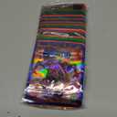 100 Packs Holographic 3.5g Mylar Candy Bags With Designs, Resealable 3.5 grams Baggies, 4x5 Inches Stand up Packaging Food Storage Bag