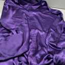 ZEROYAA Men's Luxury Shiny Silk Like Satin Button Up Dress Shirts XXL