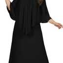 KOH KOH Womens 2026 Loose Fit Strapless Off Shoulder Flattering Cocktail Maxi Dress, Large 