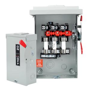 3P 60Amp 110/240V 3 Wire Fusible Heavy Duty Safety SwitchesAc Disconnect Switches BoxQuick Disconnect Safety SwitchEquipped with Fuses