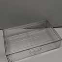 Clear Stackable Makeup Organizer with Drawer, 12''W Acrylic Storage Drawers, Cosmetic Display Case for Vanity Bathroom Countertop, Beauty Holder for Lipstick Brush Skincare Perfume