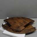 Corner Floating Shelves, Rustic Brown Wood, Set of 2, Wall Mount Storage with Guardrail for Bathroom Kitchen Living Room