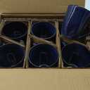 vicrays Coffee Mug Set, 12 Ounce, Set of 6, Ceramic Mug for Men, Women, Unique Glazed Mugs with Handle for Coffee, Tea, Milk, Cocoa, Cereal (Blue)