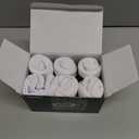 Lapulas Athletic Running Ankle Socks, Low Cut Cushioned Anti-Blister Tab Sports Socks Men Women 6Pairs (Small, White)