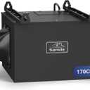 170CFM Ultra Quiet In Line Fan, Remote Mount Exhaust Ventilation Fan for Bathroom, Kitchen, Garage and Residential Applications, Black