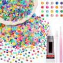 2 x 5000Pcs 4mm Rhinestones Bedazzling Kit with Tools, Colorful Jelly Resin Rhinestones for Bedazzling, Flatback Resin Gems for Crafts, Bedazzler Kit for Clothing Shoes DIY Face Makeup Tumblers