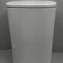 BestOffice 13 Gallon (50L) Trash Can with Lid Garbage Can Commercial Trash Can with Soft-Close Foot Pedal Fingerprint Proof Stainless Steel Trash Can for Kitchen Home Office Bedroom Bathroom, White