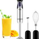 Mueller Immersion Blender Handheld - 8 Speed Stainless Steel Electric Hand Blender, 3 in 1 Emulsion Blender Handheld with Turbo Mode, Stick Blender Emulsifier for Kitchen for Soup, Smoothie, Puree