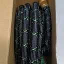 PowerFlow Garden Hose, NON-EXPANDABLE 25 Feet Premium Quality Stainless Steel Metal Water Hose with Durable Fabric Skin, Hose For Commercial, Residential Use, Bonus 10-way Spray Nozzle (25 Ft, Black)