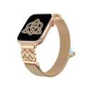 Celtic Knot Metal Band Compatible with Apple Watch Bands for Women 38/40/41/42/44/45/46/49mm Stainless Steel Magnetic Loop Mesh Strap for iWatch SE Series 11/10/9/8/7/6/5/4/3/2/1/Ultra(1/2)