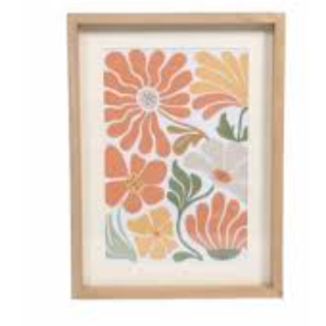 HD Designs Wooden Wall Decor - Orange, 12x16 "