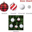 Every Day is Christmas Ornaments, Shatterproof Christmas Tree Ornament Set, Christmas Balls Decoration 35 Count (2.75"/70mm, White Silver)