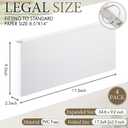 4 Pcs 8.5'' x 14'' Landscape 3 Ring Legal Size Binders 2 Inch Round Ring Binders Heavy Duty Economy Holds 8.5 '' x 14'' Paper for Artwork Blueprints, Office, Home, Work Places (White)