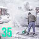 Litheli Cordless Snow Shovel, 20V 12-Inch Battery Powered Snow Thrower, Battery Snow Blower with Auxiliary Handle, with 4.0Ah Li-ion Battery & Charger