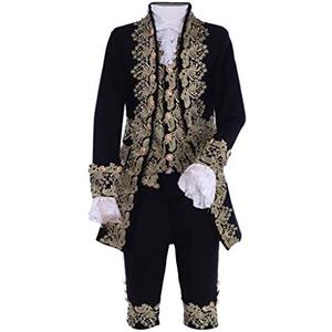 MelangCos Men's Victorian Costume Rococo Costume Suit Prince Cosplay Regency Costume for Halloween, L