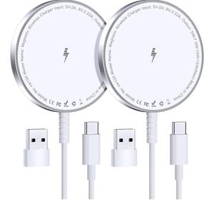 for MagSafe Charger: Magnetic Wireless Charging Pad for iPhone 17 16 15 14 13 12 Series & AirPods 4-2 Pro, Strong Magnet, Aluminum Alloy, USB-C/A Ports, Ultra-Thin & Portable, Ideal for Desk & Bedside