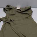 NOLLSOM Women Casual Sleeveless Striped Tank Midi Dresses Halter Neck Ruched Bodycon Dresses Tie Waist T Shirt Summer Dress (Medium, Tie Army Green)