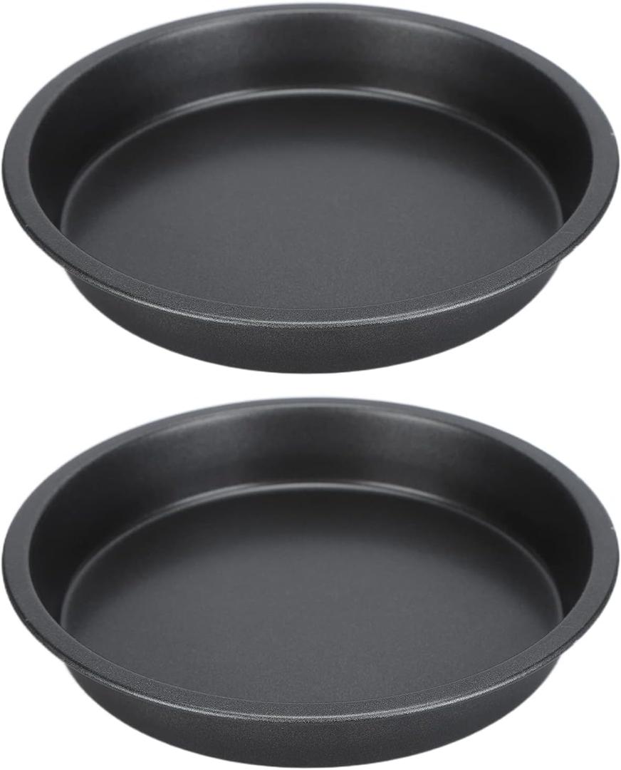 2 Packs Deep Dishes Pizza Pan, 6 Inch Non Stick Pizza Pan, Thickened Carbon Steel Baking Pans for Kitchen, Bakery (6inch)