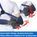 Velpeau Shoulder Abduction Sling with Two Removable Pillows, Shoulder Immobilizer Strap for Sleeping, Rotator Cuff Surgery, Medical Sling for Women & Men, Fits Left & Right Arm (L, Bust 41)