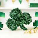 7.9'' St. Patrick's Day Table Decoration Artificial Leaf Clover Shamrocks Wooden Signs Irish Decor Lucky Green Clover for Irish Holidays Party Home Office Window Decor