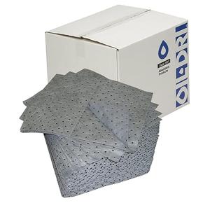 Oil-Dri L90902 15" W x 19" L Universal Heavy Weight Bonded Perforated Pads (100 Mats/Box)