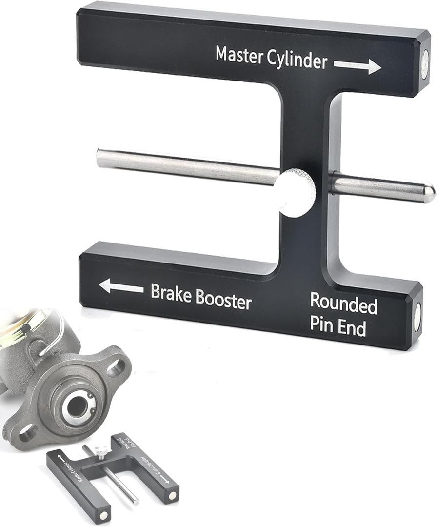 Shkalacar Brake Booster Push Rod Adjustment Tool, Brake Booster Push Rod for Braking Distance of Brake Pedal, Master Cylinder Push Rod Length Gauge Suit for Most Brake Boosters with Adjustable Pins