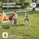 Tiny Land Glow Fort Building Kit for Kids Creative Fort Indoor & Outdoor Construction Toys with 86 Rods and 44 Balls for 5-12 Year Old Boys & Girls STEM Building Toy Gifts with Storage Bag