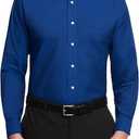 Van Heusen Men's Regular Fit Oxford Solid Buttondown Collar Dress Shirt (Blue, L)