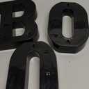 Halloween LED Marquee Letters BOO Set - 3 Pcs Black Alphabet Lights with Orange Glow, Perfect for Halloween, Christmas,Birthday Party, Bar Decor, Battery - Operated Ambience Lamps