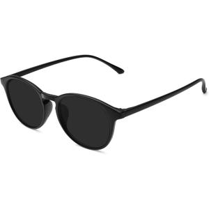 Fuisetaea Nearsighted Polarized Glasses Distance Sunglasses Outdoor Shortsighted Glasses Men Women Driving Myopia Glasses,  Black/Polarized, -2.5 Diopters