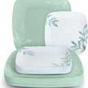 R-kay Mint & Sage Green Disposable Plates - 32 Count - 16 Dinner (10 Inch), 16 Salad/Dessert (7 Inch) - Heavy Duty for Upscale Parties