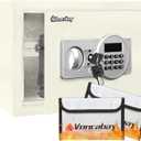 Voncabay Money Safe Box for Home with Digital Keypad, 0.8 Cu. Ft., White