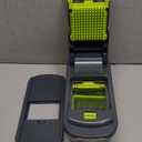 Ourokhome Food Chopper Manual Hand with Container, Mandolin Vegetable Slicer Onion Dicer with 8 Blades, Veggie Shredder for Potato, Tomato, Essential Kitchen Gadgets (8 in 1, Gray) (Green)