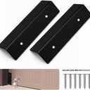 2 Pcs Garage Door Mouse Guard - Garage Door Seal Guards Rustproof Side Seal - ONE-TIME Install Blocks Rats/Snakes/Leaves/Moisture - Heavy Duty for Residential & Commercial Use -5.9" H x 1.3" W- Black