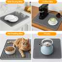 Songrey 24" x 18" Silicone Dish Drying Mat, Kitchen Counter Drying Pad for Sink Dishes or Under Rack, Multi-Use as Heat Resistant Trivet, Coffee Bar Mat