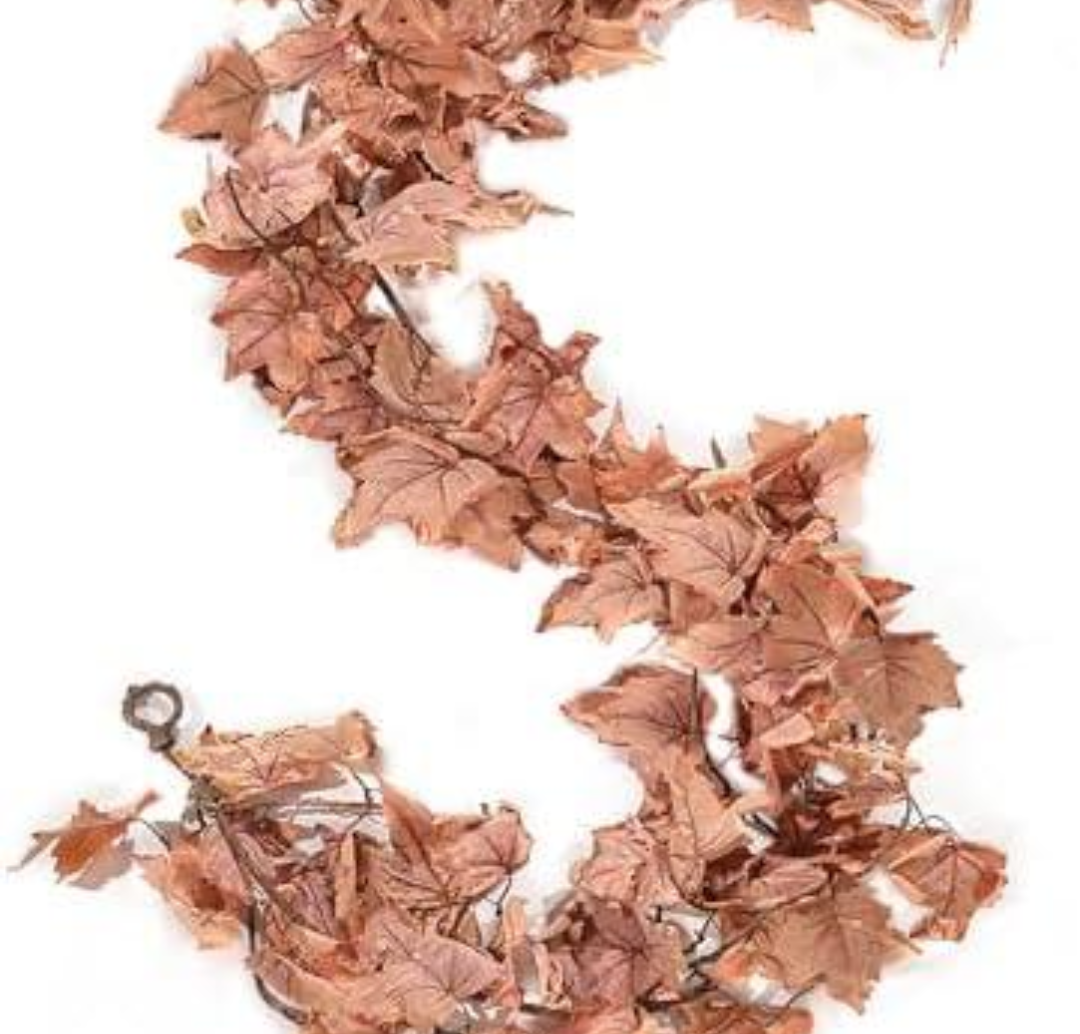 Pink Fall Garland, Fall Garland Maple Leaf, 6FT/PCS for Thanksgiving Christmas Home Outdoor Wedding Decoration (1Pcs) -C
