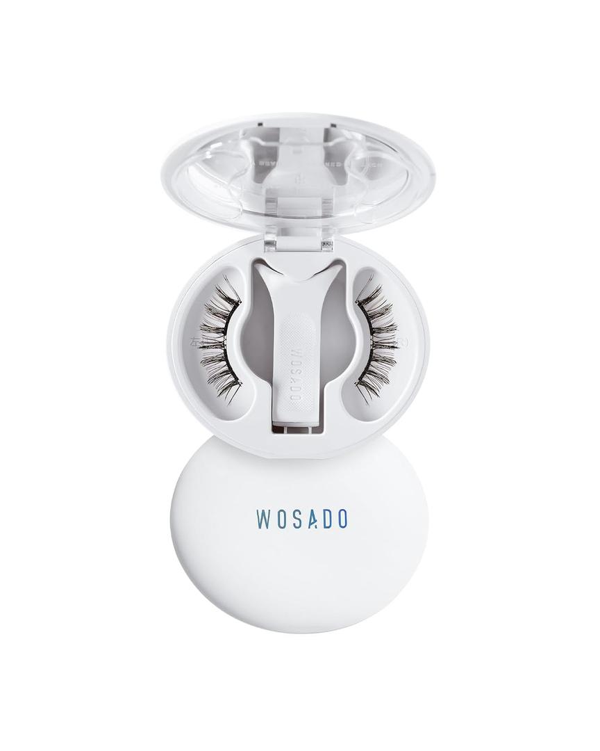 WOSADO [No.17 Ice Black] 21.5mm Magnetic Eyelashes with Applicator Kit, Reusable Magnetic Lashes without Eyeliner, Glue-free False Lashes, Waterproof, Lightweight