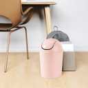 Umbra 1.25 Gallon Mini Waste Can with Removable Swing-Top Lid - Small Garbage Bin for Kitchen, Bathroom, Bedroom, Office - Compact Trash Can Fit Under Tables & Counters - Pink