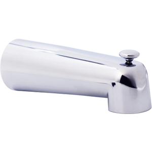 Westbrass 7" Diverter Tub Spout, Polished Chrome, E507D-1F-26