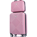 Tripcomp Luggage Sets 2 Piece Suitcase Set (14/20/)Hardside Suitcase with Spinner Wheels Lightweight Carry On Luggage(Pink)