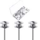 Hotop 25 Pcs Double Headed Picture Hangers Nails Small Head Hanging Nails Picture Photo Hanging Hook Pins Decorative Nail Hook Hangers for Home Office School (Silver)