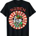 Cute Ramen Skater Tee Kawaii Anime Skateboard Lover Teens T-Shirt, S