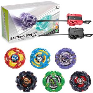 Gyro X Battle Set - 6 High-Speed Spinning Tops with 2 X-Launchers, Starter Gyro Pack for Kids Ages 6+, Exciting Battle Toy Gift for Birthday & Holidays