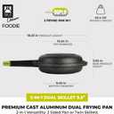 BRA COOKWARE Foodie Nonstick 2in1 Pan | 9.5 In Frittata & Omelet Dual Pan