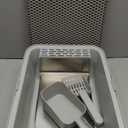 Stainless Steel Litter Box with Lid, Metal Litter Box with Cat Litter Mat,Extra Large Enclosed Cat Litter Boxes for Multiple Cats, Anti-Leakage,Non-Stick, Easy to Clean, Included Mat, Scoop (1 Pack-L)