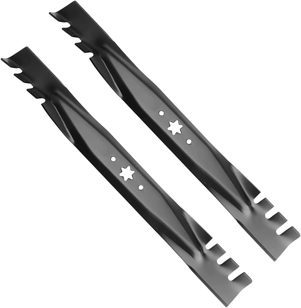 942-04308-X 42" Mulching Toothed Mower Blades for Cub Cadet MTD Troy-Bilt Bronco Pony Mustang for XT1 XT2 LT42 RZT 42 inch Deck Zero Turn Lawn Tractor for 942-04308 942-04126 6-Point Star Blades