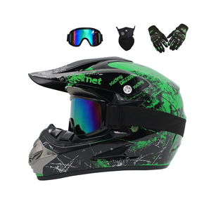 Youth & Adult ATV Off-Road Motorcycle Full Face Hel-Met Cool Dirt Bike BMX Moped Mountain Bike Racing Hel-Met for Men Women (Large)