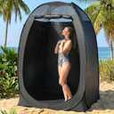 Alvantor Shower Tent Pop Up Changing Room Outdoor Shower Enclosure Pop Up Privacy Shelter Toilet Tent Camping Dressing Portable Shelter Teflon Coating Fabric 4x4x7' Patent Pending